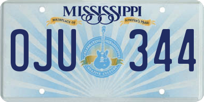 MS license plate OJU344