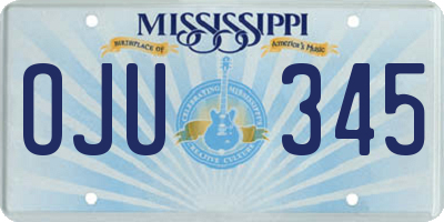 MS license plate OJU345