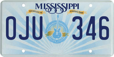 MS license plate OJU346