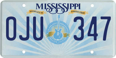 MS license plate OJU347