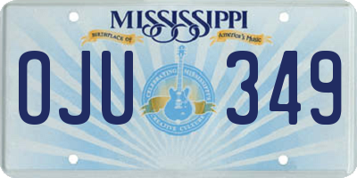 MS license plate OJU349