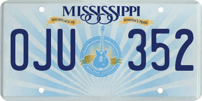 MS license plate OJU352
