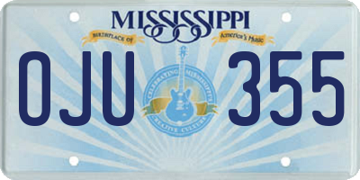 MS license plate OJU355