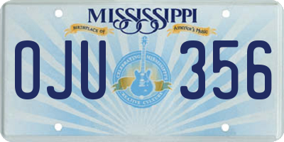 MS license plate OJU356