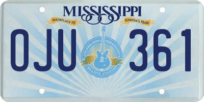 MS license plate OJU361