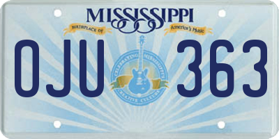 MS license plate OJU363