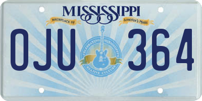 MS license plate OJU364