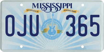 MS license plate OJU365