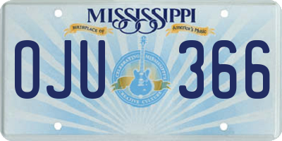 MS license plate OJU366