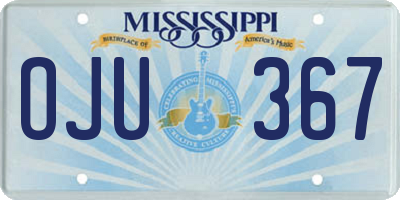 MS license plate OJU367