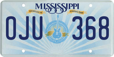 MS license plate OJU368
