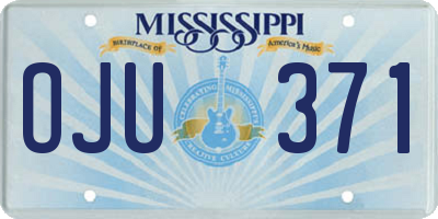 MS license plate OJU371
