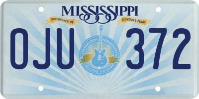 MS license plate OJU372