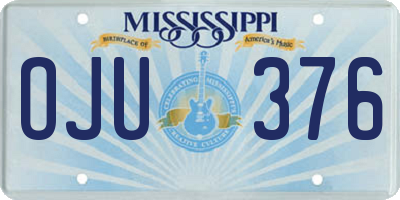 MS license plate OJU376