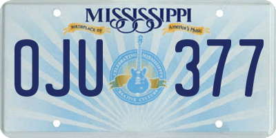 MS license plate OJU377