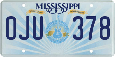 MS license plate OJU378