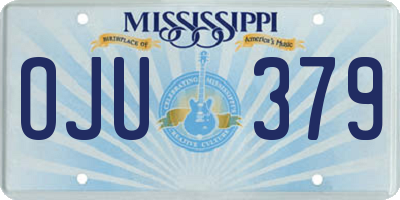 MS license plate OJU379