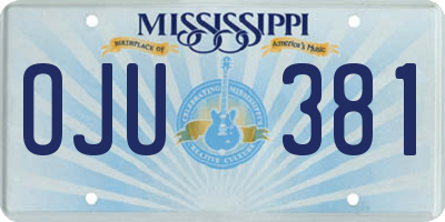 MS license plate OJU381