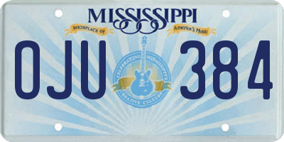 MS license plate OJU384