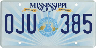 MS license plate OJU385