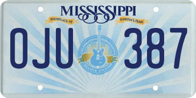 MS license plate OJU387
