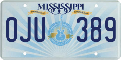 MS license plate OJU389