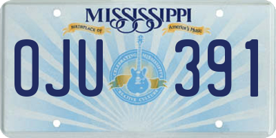 MS license plate OJU391