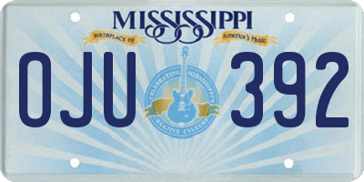 MS license plate OJU392
