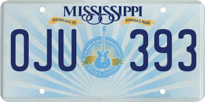 MS license plate OJU393
