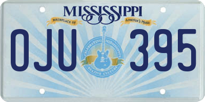 MS license plate OJU395