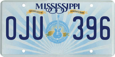 MS license plate OJU396