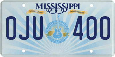 MS license plate OJU400