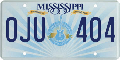 MS license plate OJU404