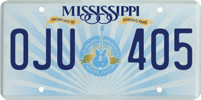 MS license plate OJU405