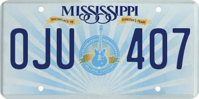 MS license plate OJU407
