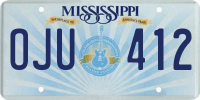 MS license plate OJU412