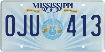 MS license plate OJU413