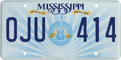 MS license plate OJU414