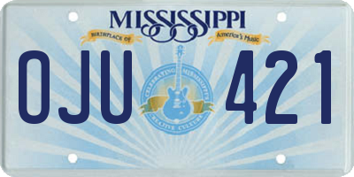 MS license plate OJU421