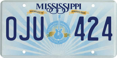 MS license plate OJU424
