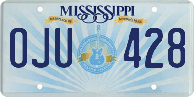 MS license plate OJU428