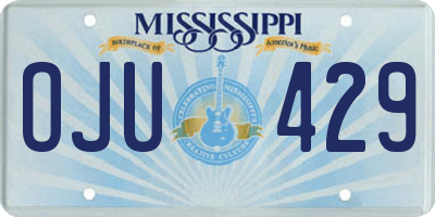 MS license plate OJU429