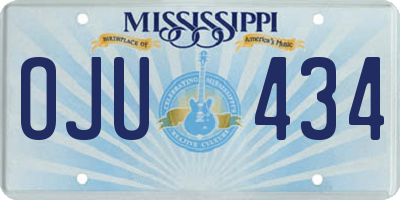 MS license plate OJU434