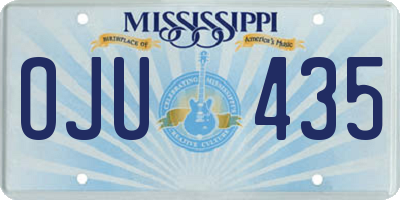 MS license plate OJU435
