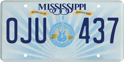 MS license plate OJU437