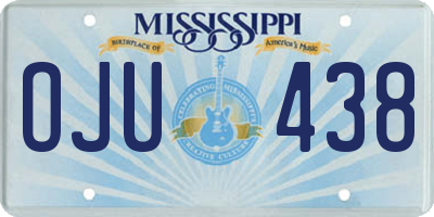 MS license plate OJU438