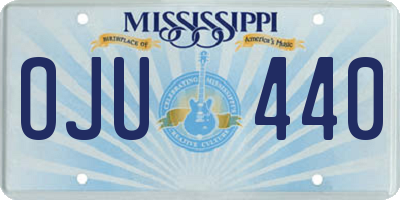 MS license plate OJU440