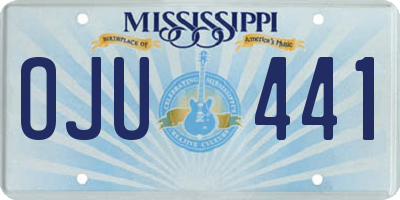 MS license plate OJU441