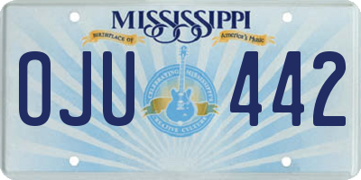 MS license plate OJU442