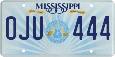 MS license plate OJU444